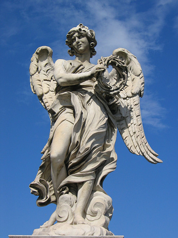 The stone sculpture pictured here is by Gianlorenzo Bernini and is one angel in the famous \