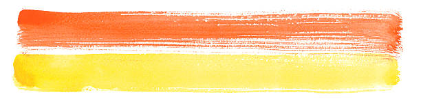 istock Texture watercolor smear in yellow-red tones isolated on white background 471018658