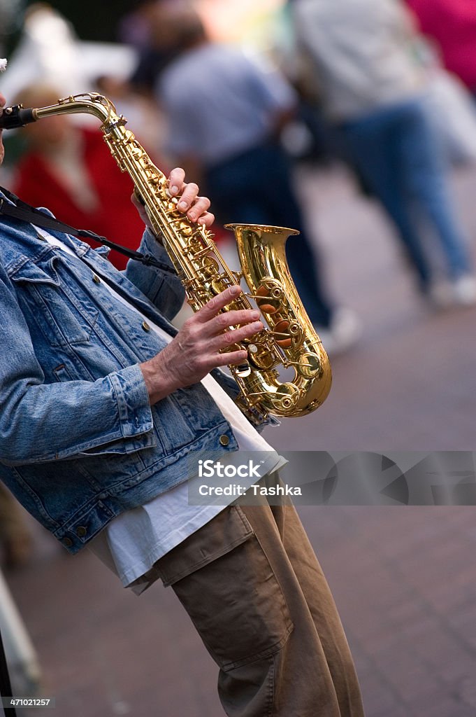 Sax player - Foto de stock de Vancouver royalty-free