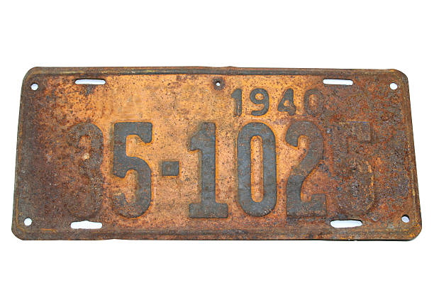 License Plate "1940" stock photo