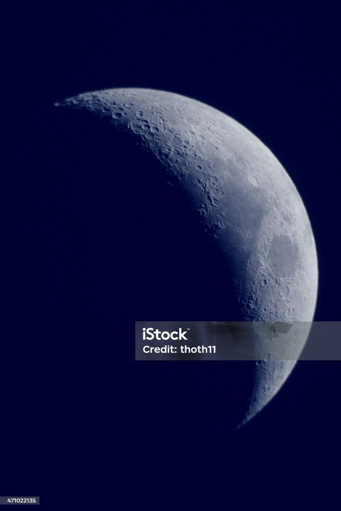 Blue Crescent Moon - Lizenzfrei Augenuntersuchungen Stock-Foto