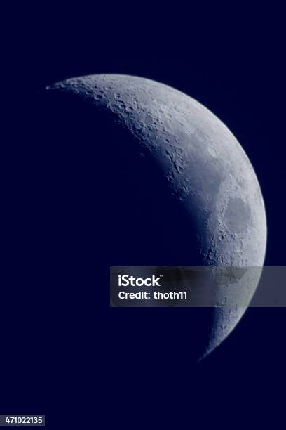Blue Crescent Moon Stockfoto und mehr Bilder von Augenuntersuchungen - Augenuntersuchungen, Außerirdischer, Blau