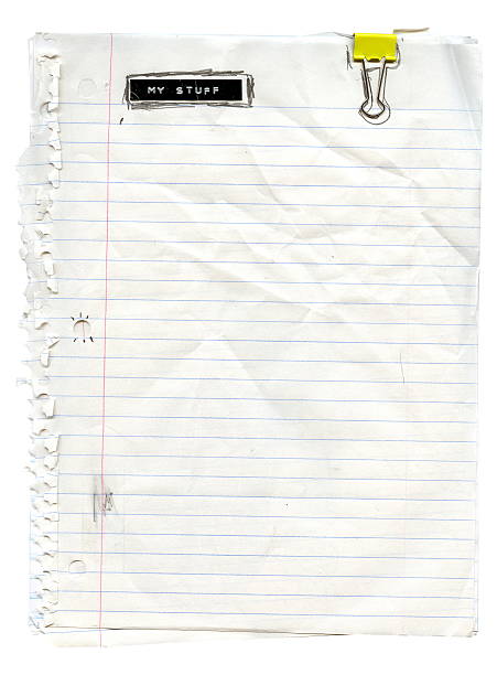 高校紙 - paper crumpled document letter ストックフォトと画像