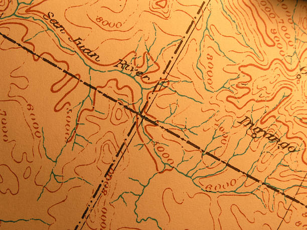 앤틱형 맵, 포코너스 of 코아윌라, 애리조나, 콜로라도, 뉴멕시코 - mesa green green eyes unripe 뉴스 사진 이미지