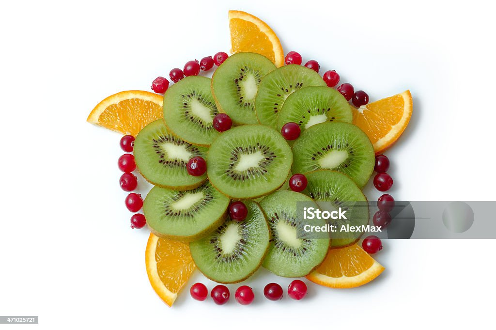 Fundos de Comida Saudável de fruta kiwi laranjas bagas isoladas - Royalty-free Alimentação Não-saudável Foto de stock