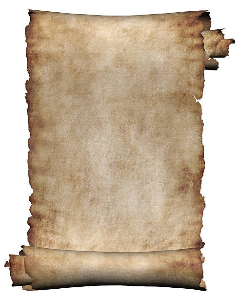 istock Background manuscript rough roll of parchment paper white 471025731