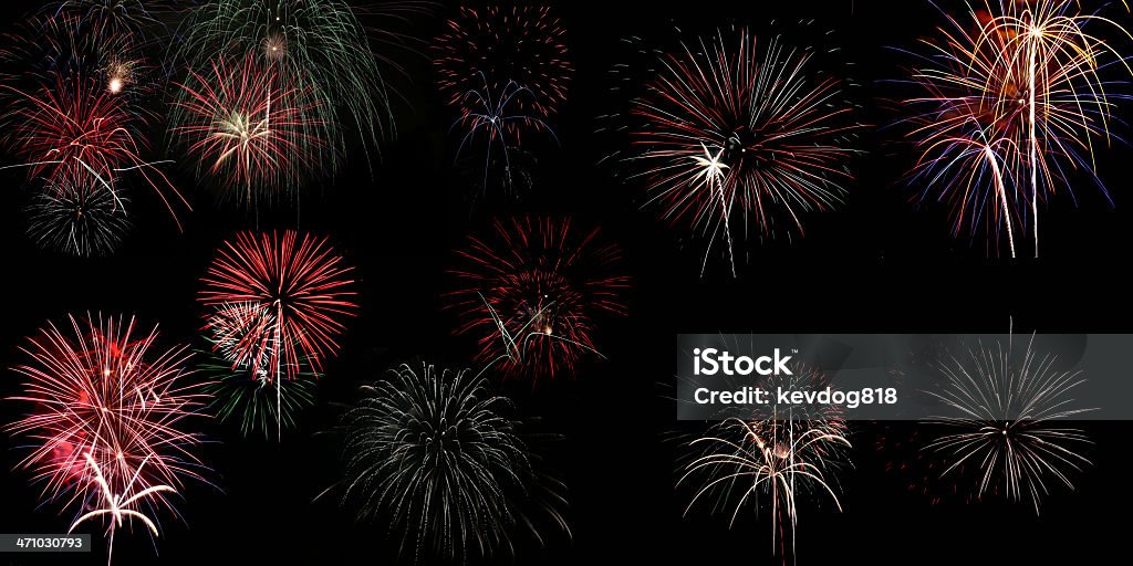 fuochi d’artificio - Foto stock royalty-free di Composizione orizzontale
