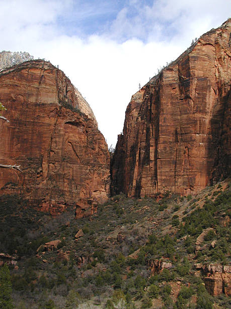 Cliffs and Gulley stock photo