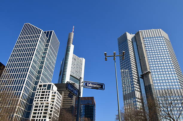 istock Frankfurt Financial District: Skyscrapers and Blue Sky 471031310