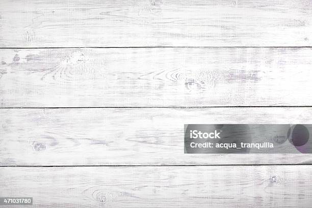 Old White Table Wood Background Wooden Surface With Copy Space Stock Photo - Download Image Now