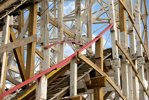 The famous NYC historical landmark wooden rollercoaster 