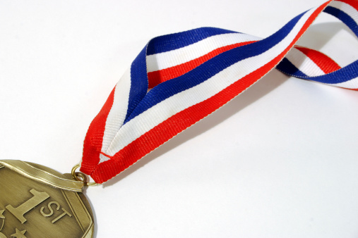 A medal and ribbon.