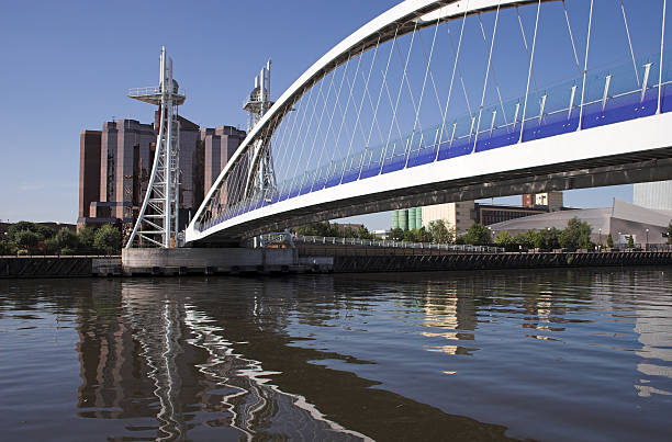 istock Millennium bridge at Salford Quays 471034127