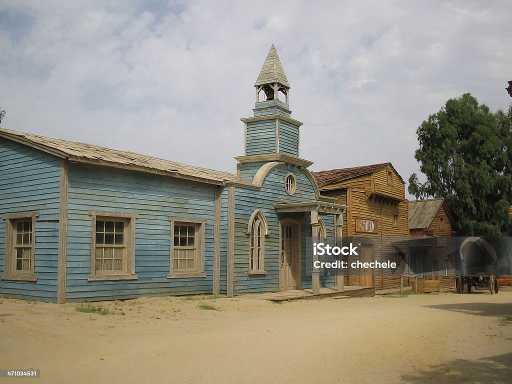 Far west "Series"-Chiesa - Foto stock royalty-free di Affissione