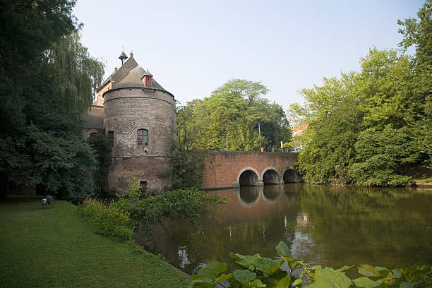 Medieval gate entrance to Bruges city