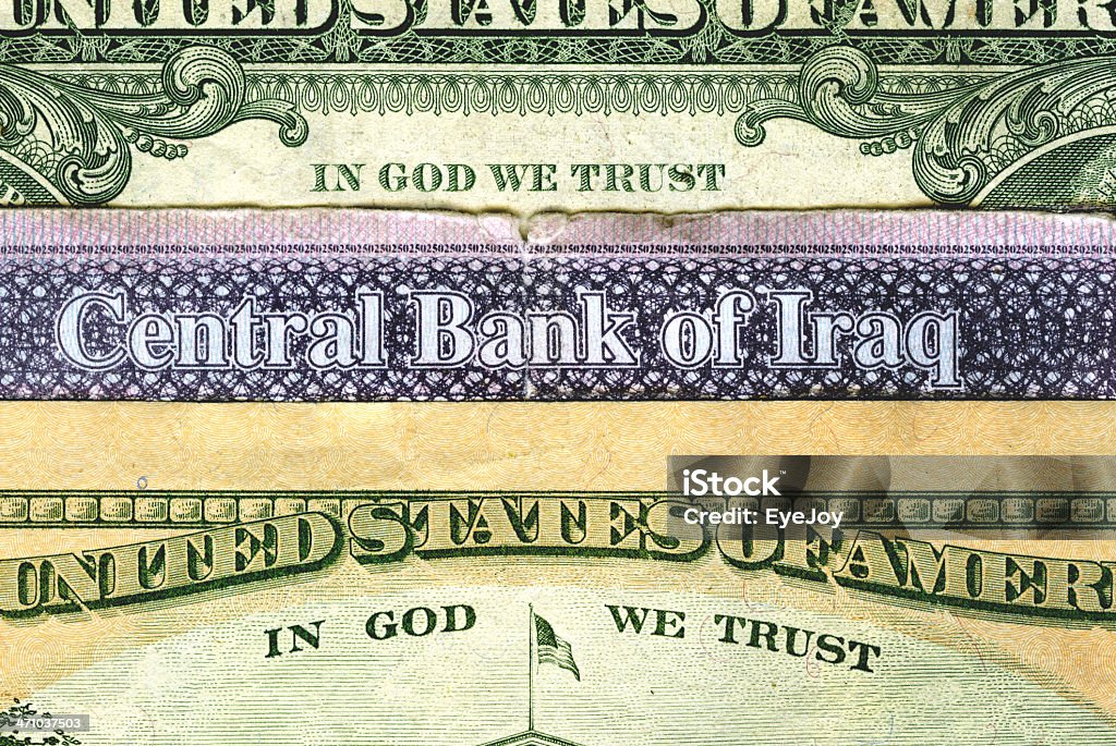 Iraq y EE. UU. Moneda - Foto de stock de Dinero libre de derechos