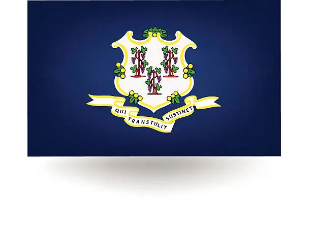 Vector illustration of Connecticut State Flag