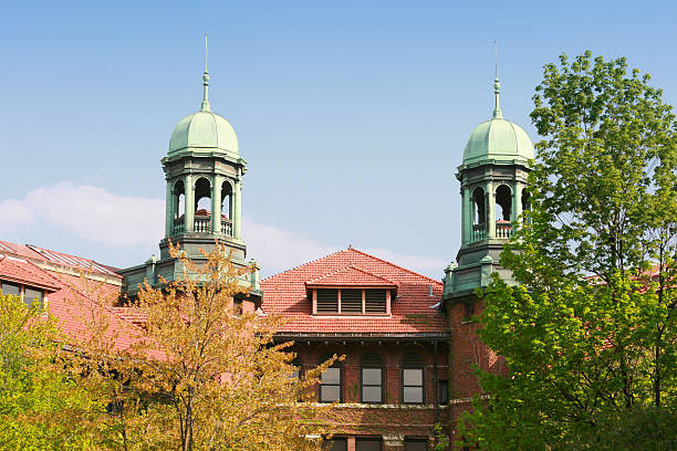 istock University of Michigan, Ann Arbor. Clear blue sky. 471038532