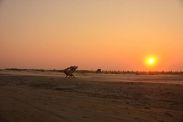 istock Lifeguard Chair Alone On The Beach At Night 471038578