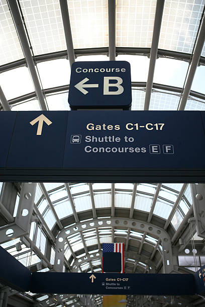istock Airport gate direction signs 471039125