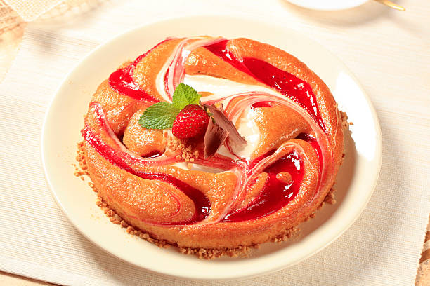 istock Cheese and strawberry sponge cake 471040228