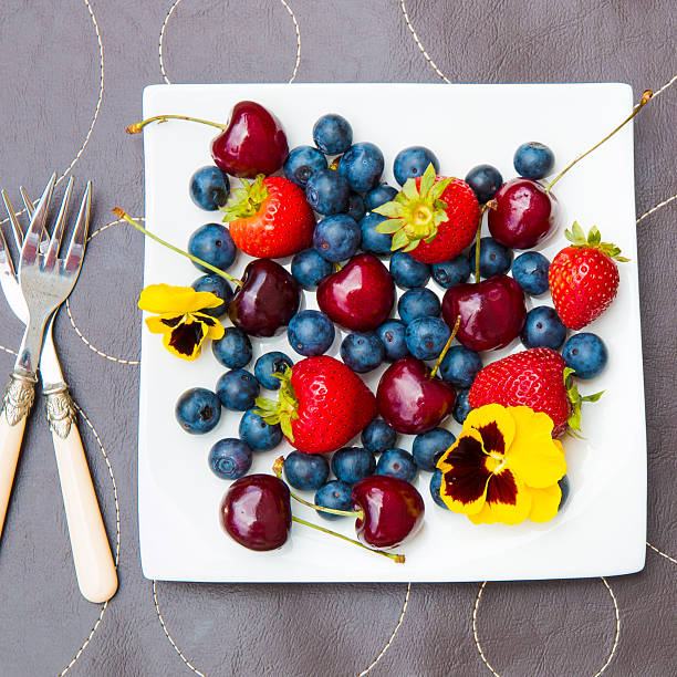 Plate of summer   berries