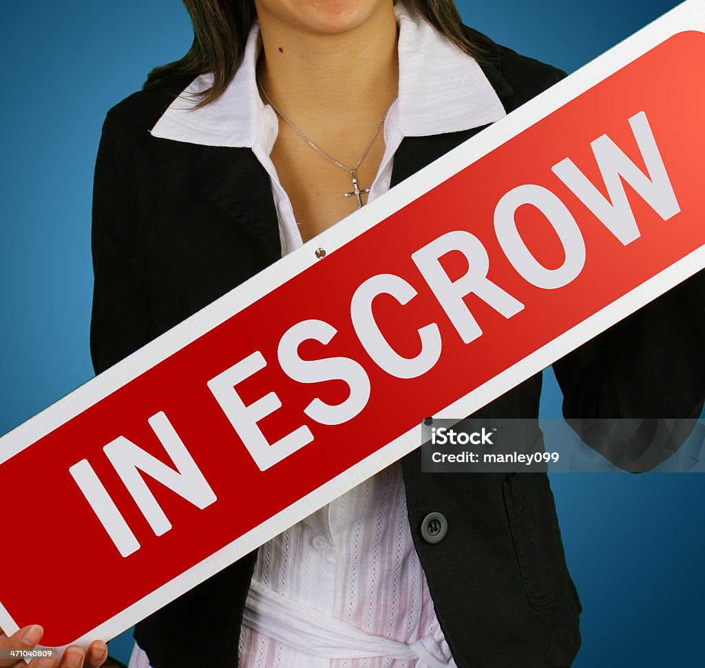"escrow" cartel inmobiliario - Foto de stock de Servicio libre de derechos