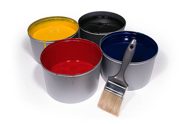 istock CMYK Colour Cans with Paintbrush 471042243