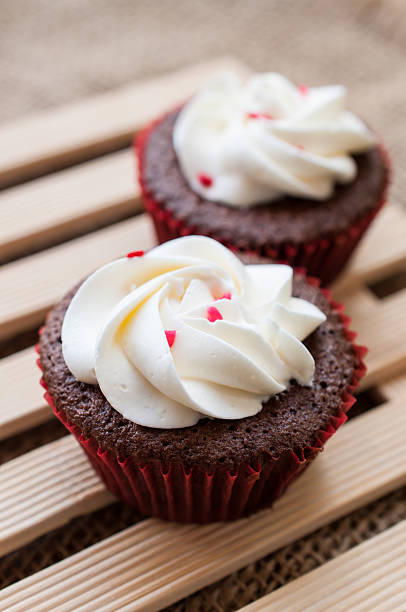 istock Red velvet cupcake closeup 471042868