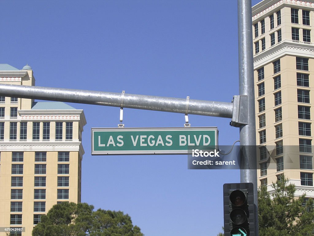 Sinal de Las Vegas Boulevard - Foto de stock de Aposta royalty-free