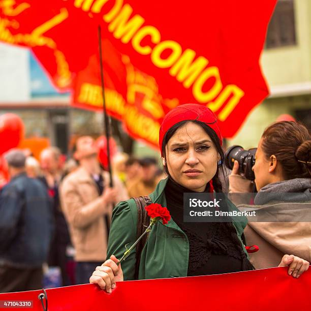 Russian May Day Stock Photo - Download Image Now - 2015, Backgrounds, Communism