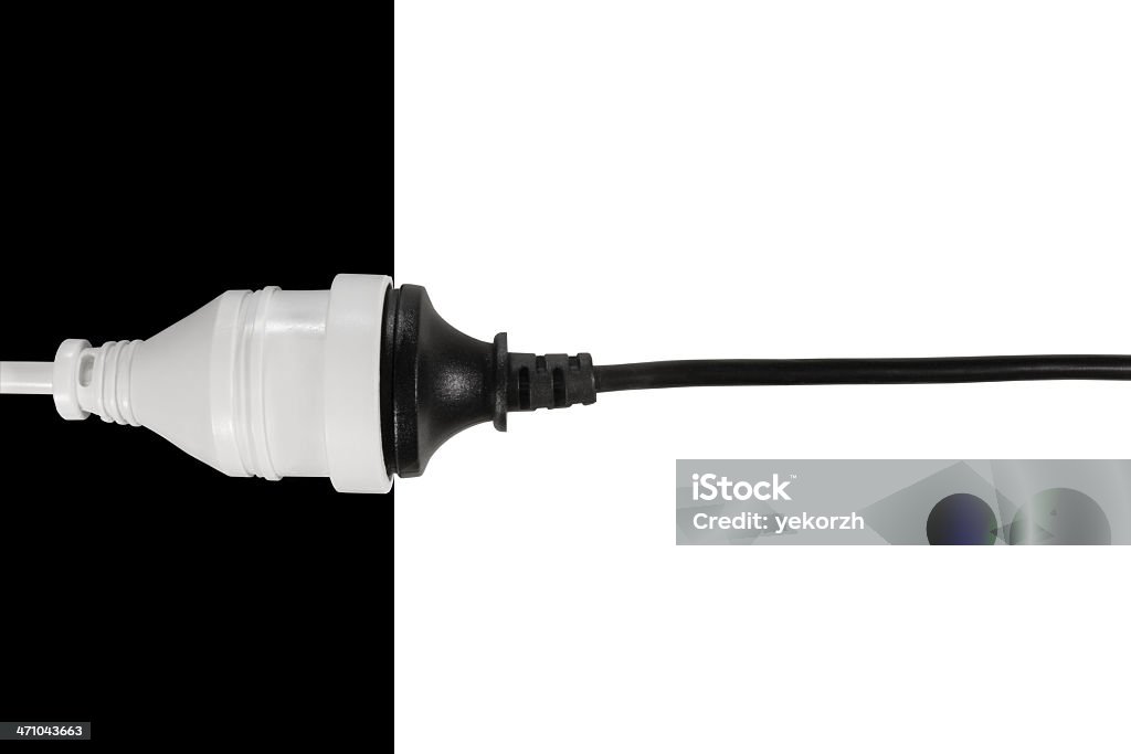 Aislamiento eléctrico de conector macho y conector hembra - Foto de stock de Toma eléctrica libre de derechos