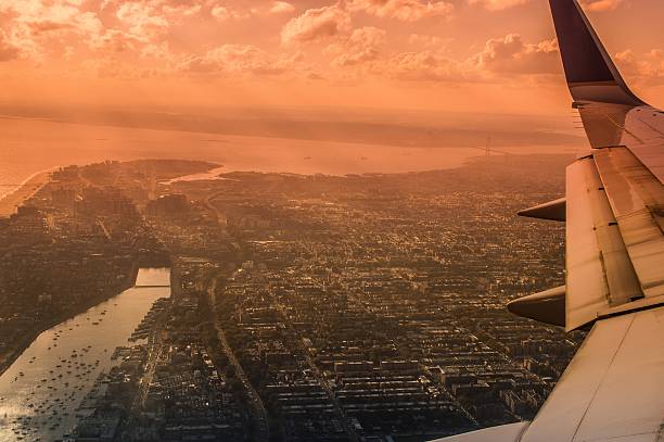 istock Flying Over New York - Aerial Views at Sunset 471046520