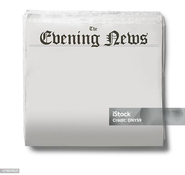 Der Evening News Stockfoto und mehr Bilder von Schlagzeile - Schlagzeile, Zeitung, Unbeschrieben