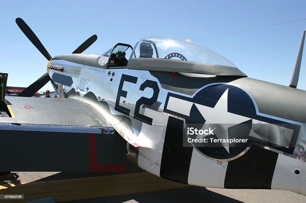 P-51 Mustang Fighter Plane Classic P-51D Mustang WW II Fighter Plane, Dayton, Ohio, USA. Dayton - Ohio Stock Photo