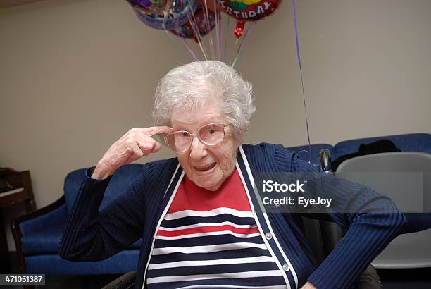 Centenarian Woman With An Attitude Stock Photo - Download Image Now - Number 100, Senior Women, Over 100