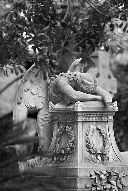 istock Tombstone Angel Decays Along with the Body It Weeps Over 471051981