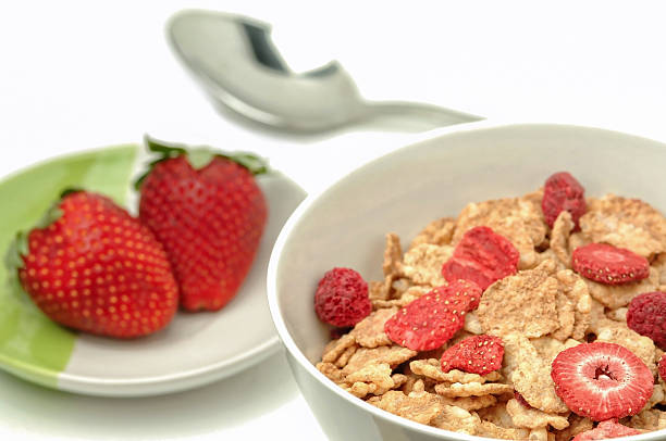 istock Breakfast with cereals ,yogurt and strawberries 471052128