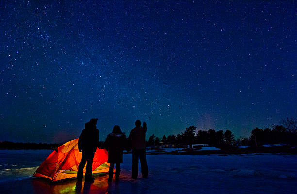 istock Tent under Northern Lights on a Expedition 471052674