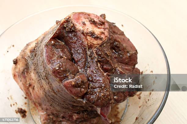 Marinated Beef Shin Stock Photo - Download Image Now - 2015, Animal Body Part, Animal Bone