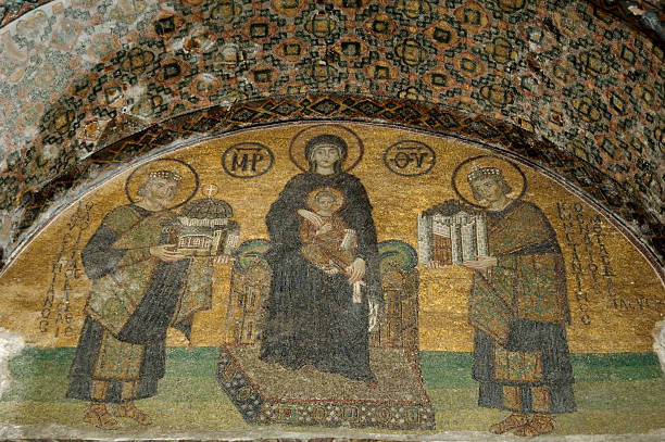 istock Mosaic Details from Hagia Sophia 471054813