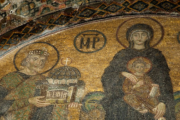 istock Mosaic Details from Hagia Sophia 471054819