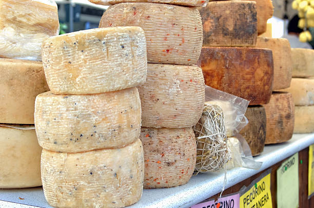 istock Italian cheeses in a market 471055008