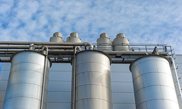 istock Chemical plant, tank 471055236