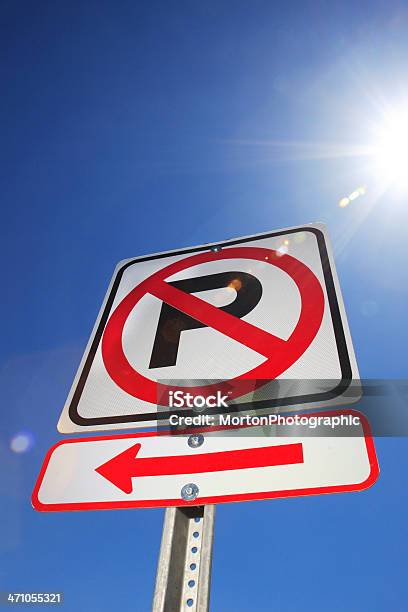No Parking Stock Photo - Download Image Now - No Parking Sign, Arrow Symbol, Authority