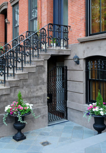 Inviting entrance to a groundlevel condominium. (More in 