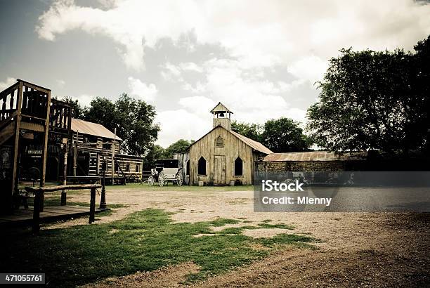 Wild West De La Ciudad Antigua Foto de stock y más banco de imágenes de El pasado - El pasado, Viejo, Texas