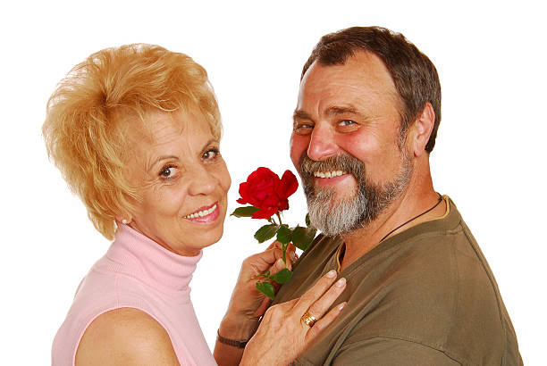 istock Grandparents with the flower 471055939