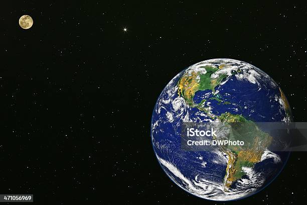 지구별 및 수확하다 상현달 Ii 스타즈 행성 지구에 대한 스톡 사진 및 기타 이미지 - 행성 지구, 지구본, 인공위성 뷰