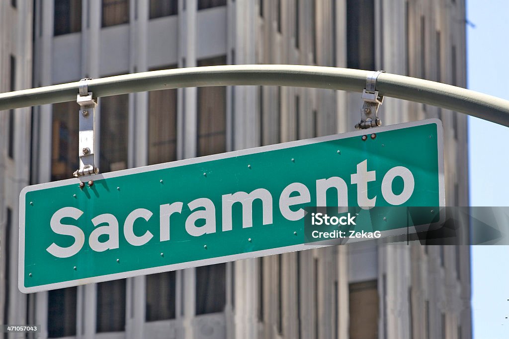 Segno del Sacramento street - Foto stock royalty-free di Boulevard